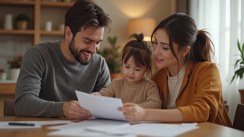Семья планирует бюджет за обеденным столом