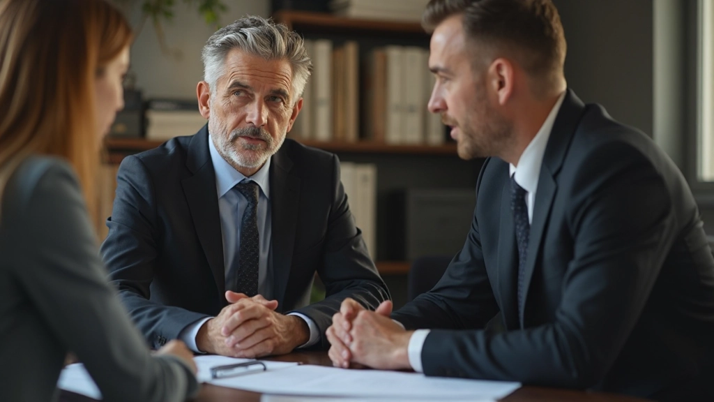 Фото финансового консультанта, обсуждающего инвестиционный план с клиентом