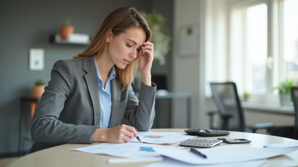 Профессиональное рабочее место с финансовыми документами и планами